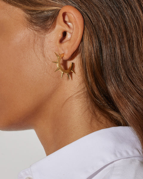 SPIKES - Boucles d'oreille à piques - Or