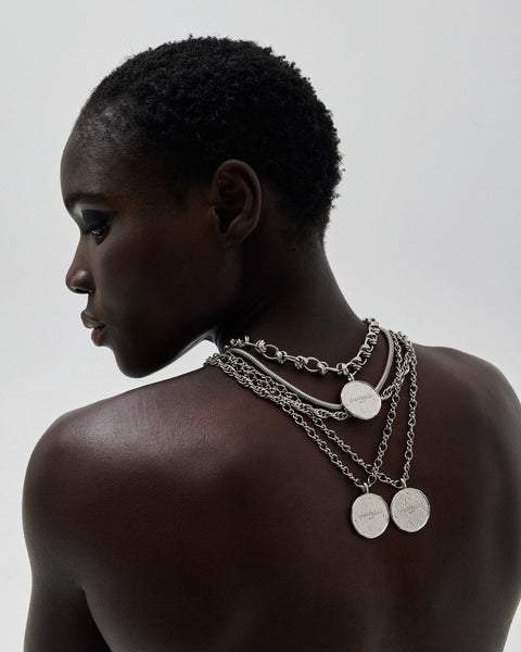 NEIL - Collier médaillon - Palladium