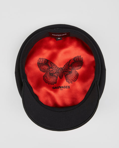 DEBBIE - BLACK MILITARY CAP