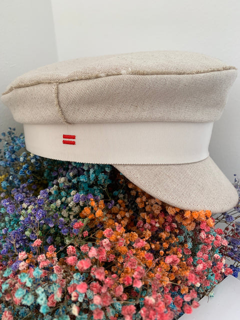 NANCY - OFF WHITE MILITARY CAP