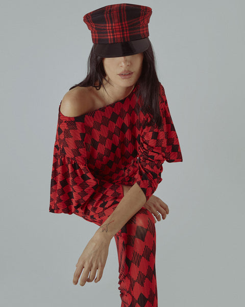 IGGY - RED TARTAN CAP
