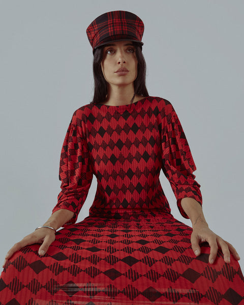 IGGY - RED TARTAN CAP