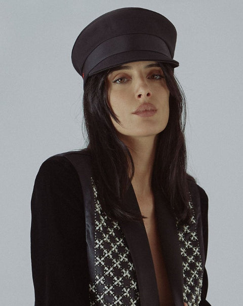 DEBBIE - BLACK MILITARY CAP