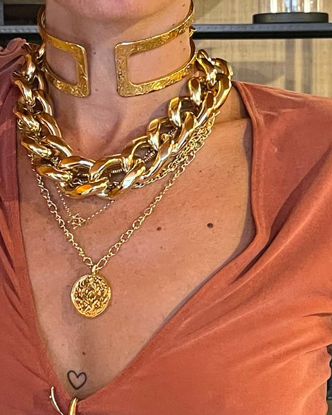 RAMONES - Choker necklace - Gold