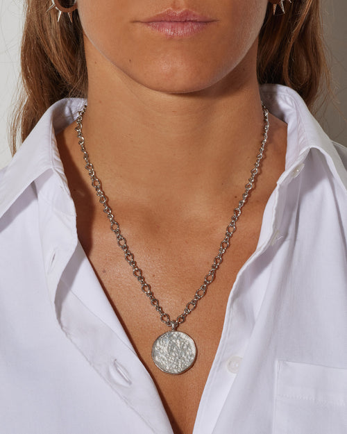 NEIL- Locket necklace - Palladium