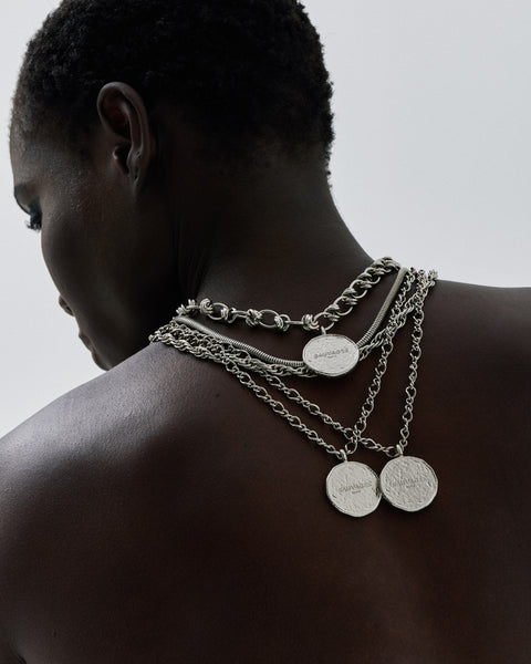 KEITH - locket necklace - palladium