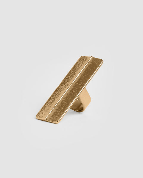 DEE DEE Gold - Long rectangle ring