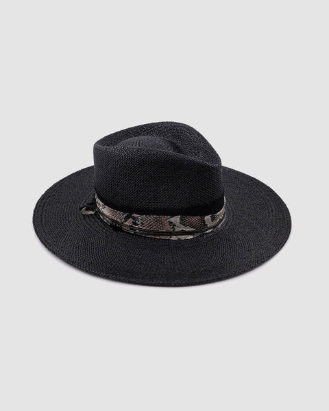 Black Panama straw hat